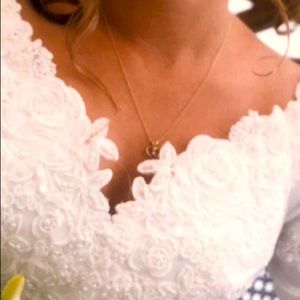 Wedding dress with 10’ train